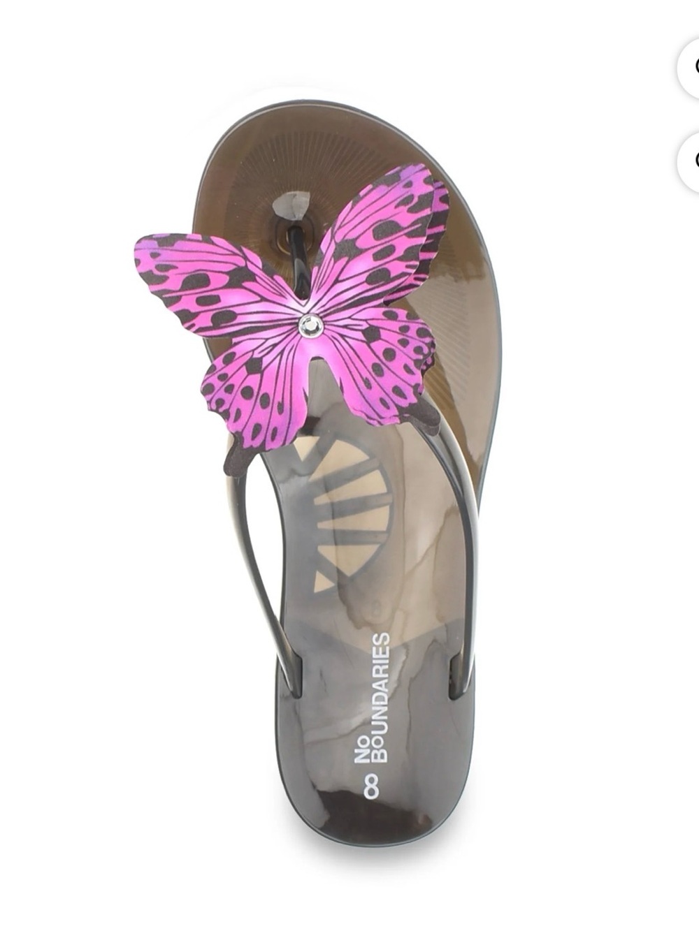 No Boundaries Butterly Applique Jelly Sandal in VARIOUS SIZES